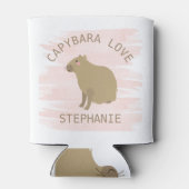 Personalisiert Girly Capybara Liebe Dosenkühler (Rückseite)
