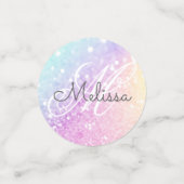 Personalisiert Girly Glam Holographic Glitzer Konfetti (Klein Vorderseite)