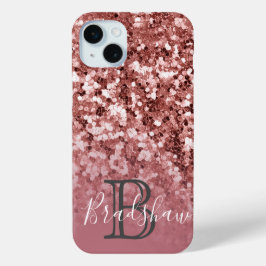 Personalisiert Girly Rose Gold Glitzer Case-Mate iPhone Hülle
