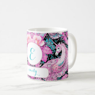 Personalisiert Girly Unicorn Fantasy-Geschenk Kaffeetasse