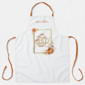 Personalisiert Give dank Pumpkin Frame Schürze (Vorderseite)