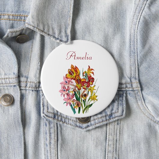 Personalisiert Gladioli Button (Beispiel)