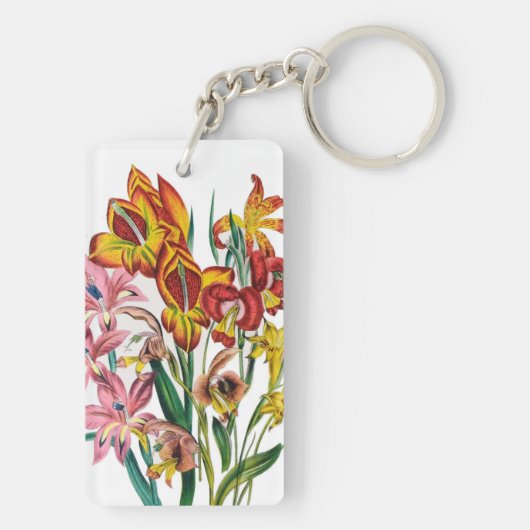 Personalisiert Gladioli Schlüsselanhänger (Rückseite)