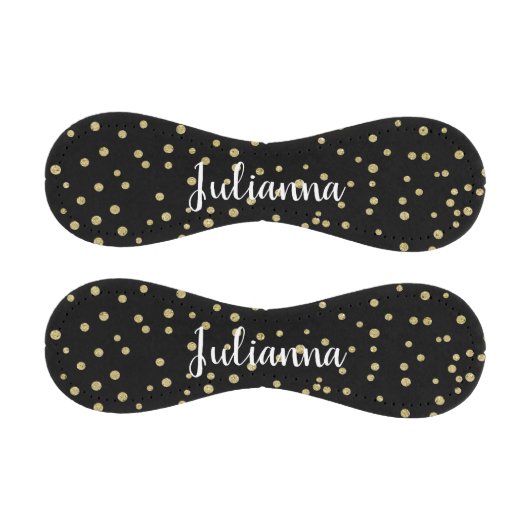 Personalisiert Glam Black Gold Dot Pattern Einziga Baseball (Paneele)