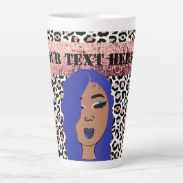 Personalisiert Glam Girls Sassy Cheetah Print Latt Milchtasse