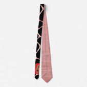 Personalisiert Glam Girls Schwarz und Rose Gold Ex Krawatte (Rückseite)