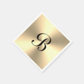 Personalisiert glänzendes metallisches Monogramm Serviette (Ecke)