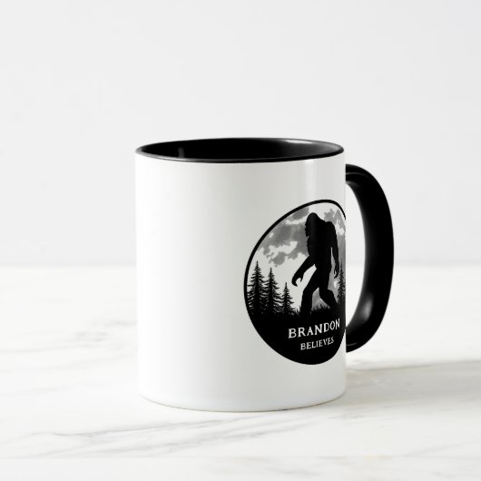 Personalisiert Glaube Sasquatch Tasse (VorderseiteRechts)