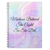 Personalisiert glaubte sie, also tat sie es notizblock (Vorderseite)