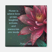 Personalisiert Glitzer Blume Kühlschrankmagnet (Vorne)