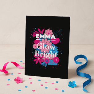 Personalisiert Glow Bright Floral Postkarte
