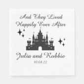 Personalisiert glücklich je nach Hochzeit Serviette (Vorderseite)