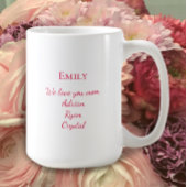 Personalisiert glückliche Mutter Tag Wasserfarben Kaffeetasse