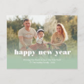 Personalisiert glückliche neue Jahre Feiertagspostkarte (Vorderseite)