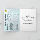 Personalisiert glückliche Osterfeier und geweihte  Karte (Innenseite)