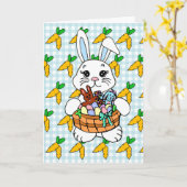 Personalisiert glückliche Osterfeier und geweihte  Karte (Gelbe Blume)