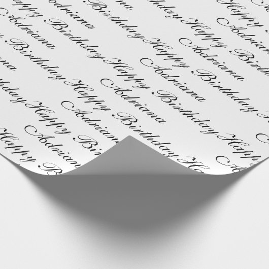 Personalisiert Glücklicher Geburtstag, Personalisi Geschenkpapier (Ecke)