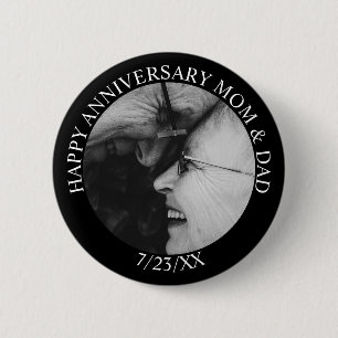 Personalisiert glücklicher Jahrestag Button