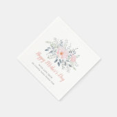 Personalisiert glücklicher Muttertag Blush Serviette (Ecke)
