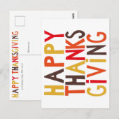 Personalisiert Glückliches Erntedankfest! Postkarte (Vorne/Hinten)