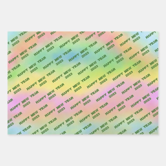 PERSONALISIERT GLÜCKLICHES NEUES JAHR 20XX GESCHENKPAPIER SET (Vorderseite 2)