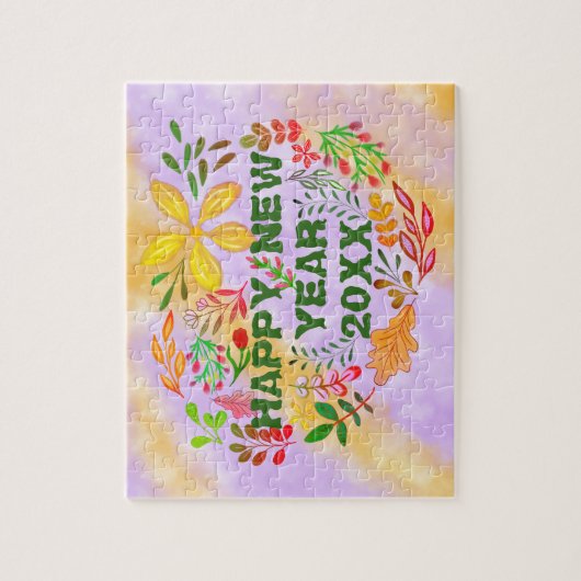 PERSONALISIERT GLÜCKLICHES NEUES JAHR 20XX PUZZLE (Vertikal)