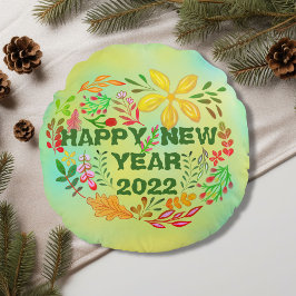 PERSONALISIERT GLÜCKLICHES NEUES JAHR 20XX RUNDES KISSEN