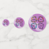 PERSONALISIERT GLÜCKLICHES NEUJAHR 20XX & BLUME KR KONFETTI (Rückseiten)