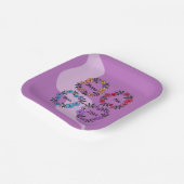 PERSONALISIERT GLÜCKLICHES NEUJAHR 20XX & BLUME KR PAPPTELLER (Gewinkelt)