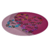 PERSONALISIERT GLÜCKLICHES NEUJAHR 20XX & BLUME KR SCHNEIDEBRETT (Ecke)