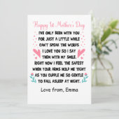 Personalisiert Glückwunsch 1. Muttertag, Individue Feiertagskarte (Stehend Vorderseite)