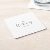 Personalisiert Glückwunsch an Mr. & Mrs. Wedding U Rechteckiger Pappuntersetzer (angewinkelt)