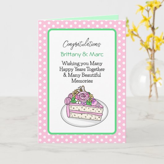 Personalisiert Glückwunsch Hochzeit Karte (Gelbe Blume)