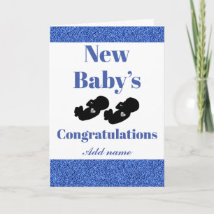 Personalisiert Glückwunsch neue Babykarte Karte
