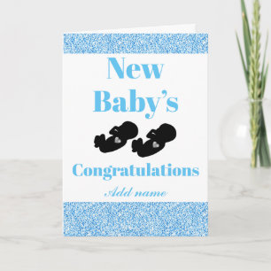 Personalisiert Glückwunsch neue Babykarte Karte