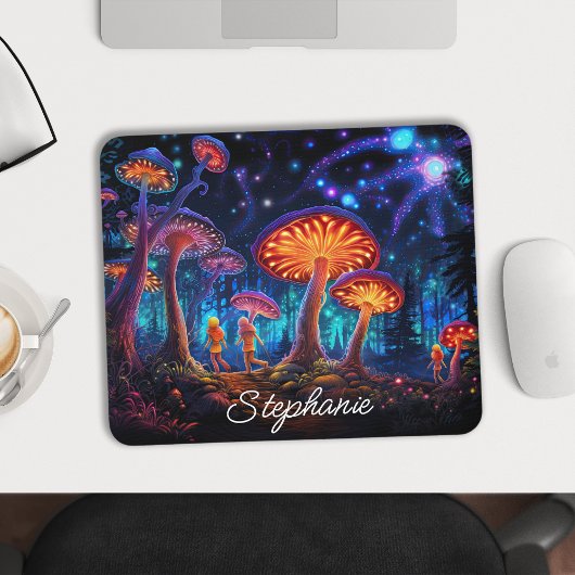 Personalisiert glühender Pilz Mousepad
