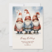 Personalisiert Gnomas Weihnachtskarte Feiertagskarte (Vorderseite)