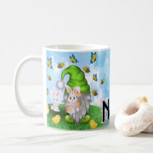 Personalisiert Gnome Osterfrühlingsdesign Coffee T Kaffeetasse
