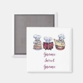 Personalisiert Gnome Sweet Gnome Backgnomes Magnet (Vorderseite/Rückseite)