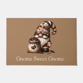 Personalisiert Gnome Sweet Gnome Coffee Gnome Fußmatte (Vorderseite)