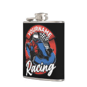 Personalisiert Go Kart Extreme Racing Karting Race Flachmann (Links)