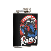 Personalisiert Go Kart Extreme Racing Karting Race Flachmann (Rechts)