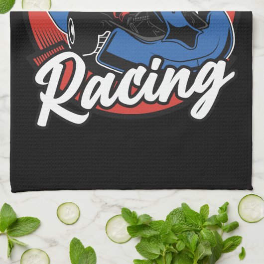 Personalisiert Go Kart Extreme Racing Karting Race Geschirrtuch (Gefaltet)