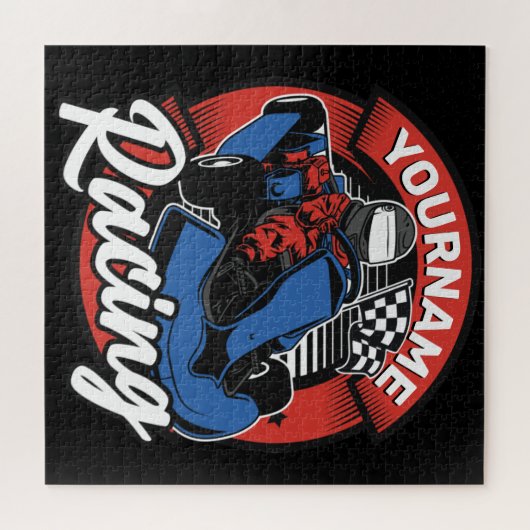 Personalisiert Go Kart Extreme Racing Karting Race Puzzle (Horizontal)