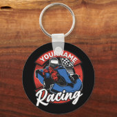 Personalisiert Go Kart Extreme Racing Karting Race Schlüsselanhänger (Vorderseite)