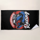 Personalisiert Go Kart Extreme Racing Karting Race Strandtuch (Vorderseite)