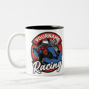 Personalisiert Go Kart Extreme Racing Karting Race Zweifarbige Tasse