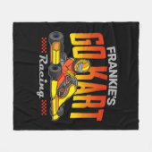 Personalisiert Go Kart Racing Motorsport Karting Fleecedecke (Vorderseite (Horizontal))