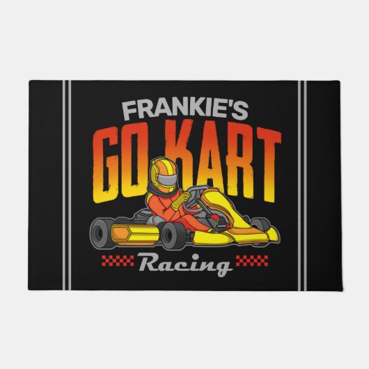 Personalisiert Go Kart Racing Motorsport Karting Fußmatte (Vorderseite)