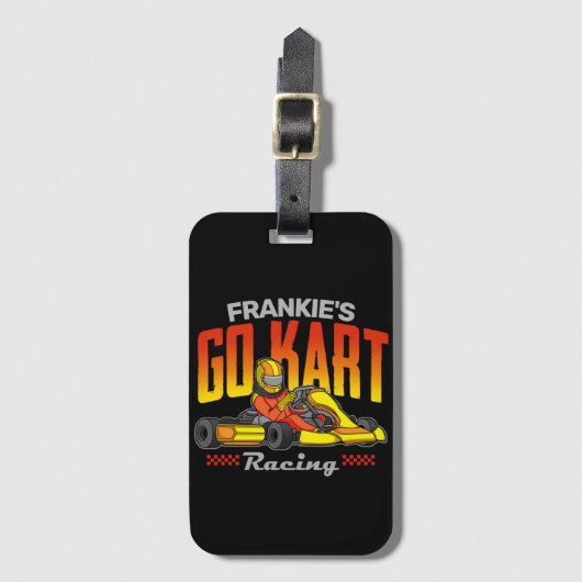 Personalisiert Go Kart Racing Motorsport Karting Gepäckanhänger (Vorderseite Vertikal)